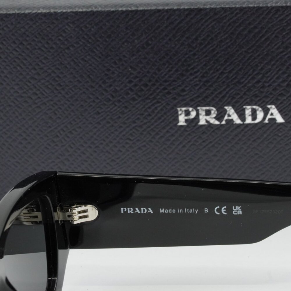 Prada PRA01S 16K08Z Square Sunglasses – Black\Dark Grey - Picture 6 of 9
